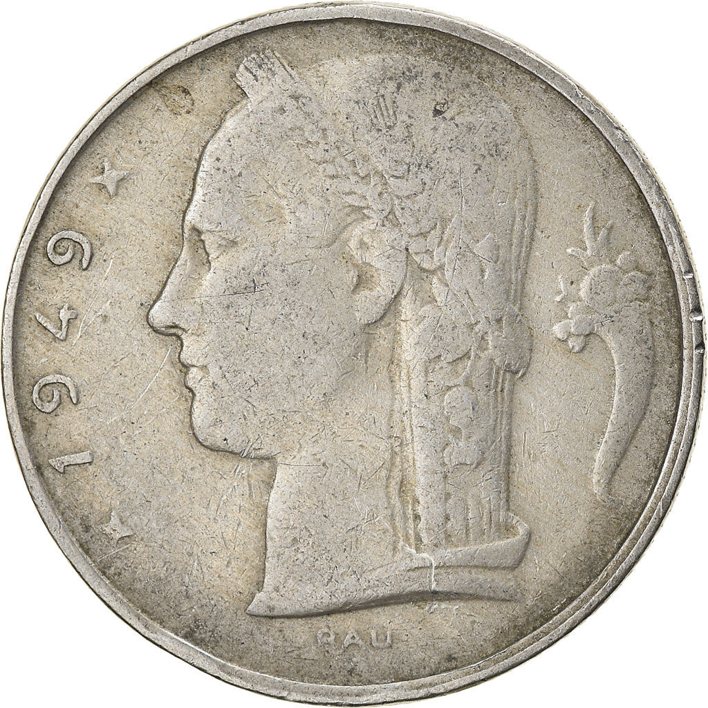 Coin, Belgium, 5 Francs, 5 Frank, 1949, VF(20-25), Copper-nickel, KM:134.1