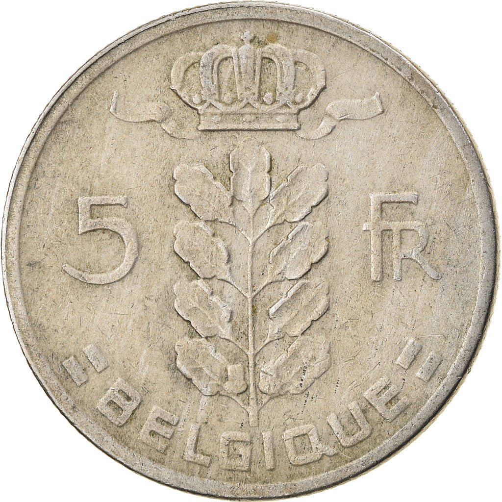 Moneta, Belgia, 5 Francs, 5 Frank, 1966, EF(40-45), Miedź-Nikiel, KM:134.1