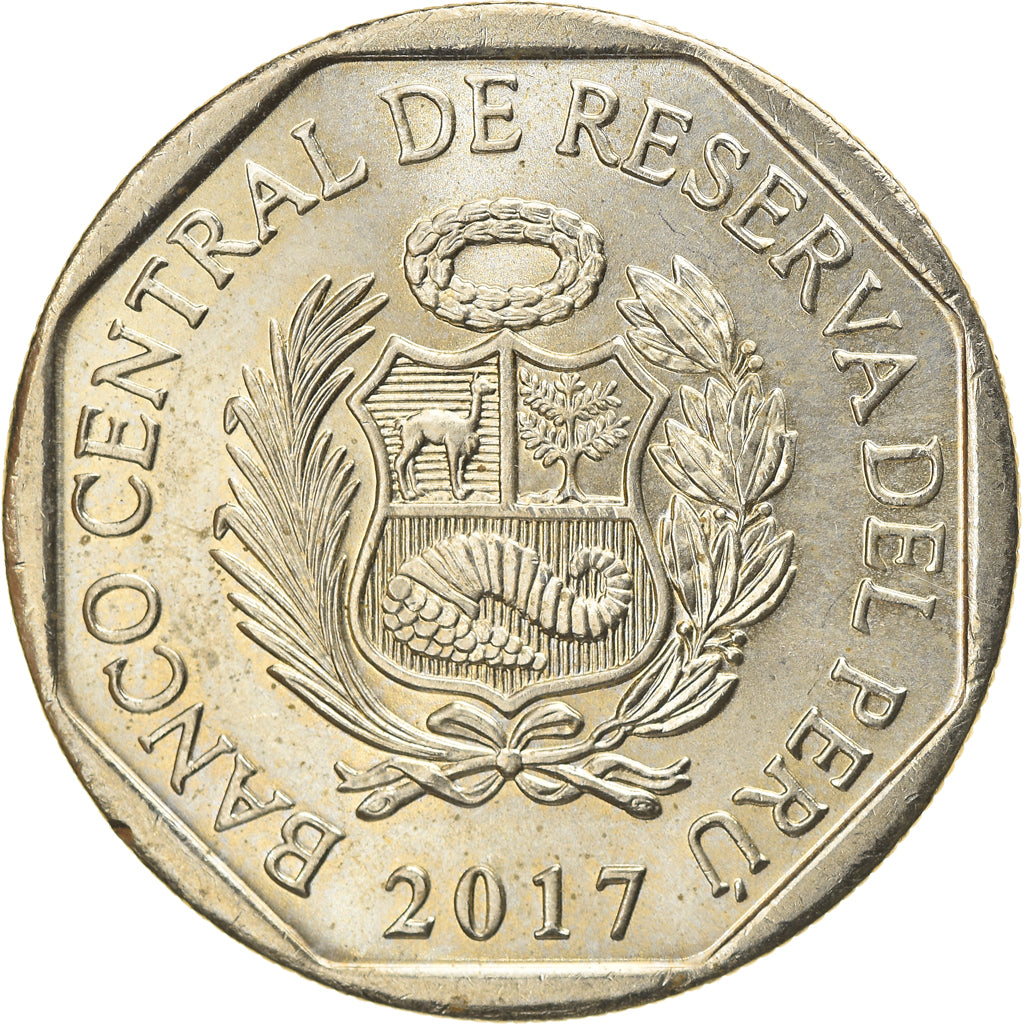 Moneta, Perù, Sol, 2017, BB, Nichel-ottone, KM:366