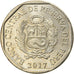 Moneda, Perú, Sol, 2017, MBC, Níquel - latón, KM:366