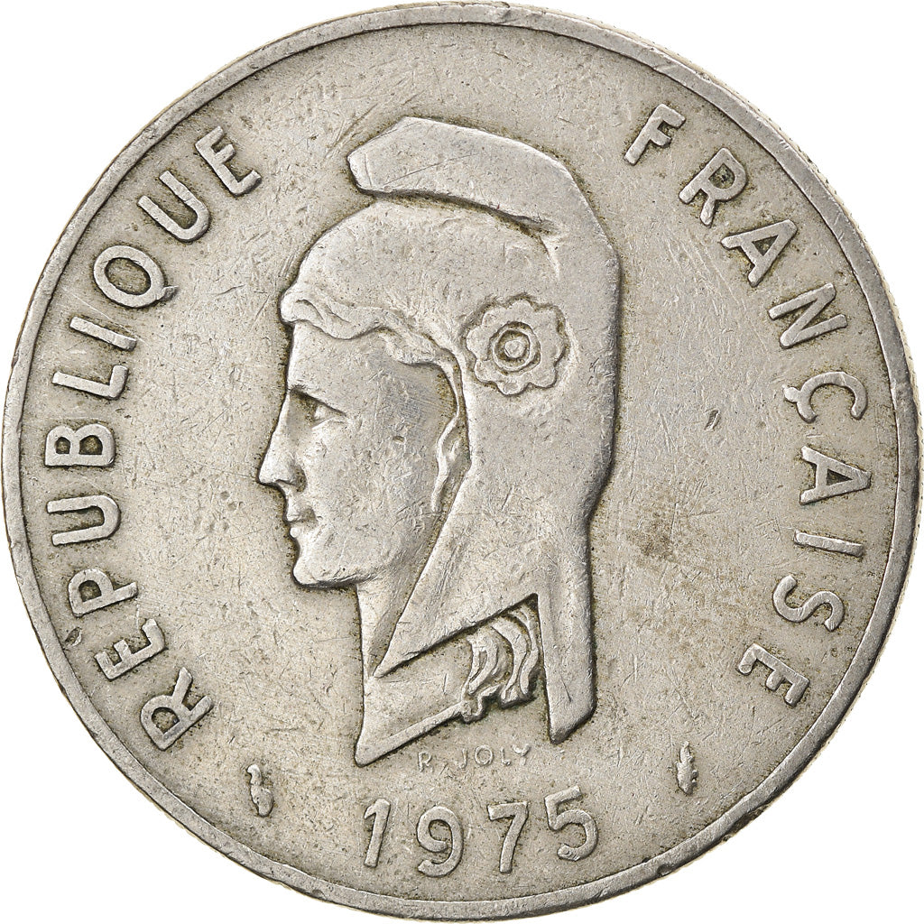 Coin, FRENCH AFARS & ISSAS, 100 Francs, 1975, Paris, VF(30-35), Copper-nickel