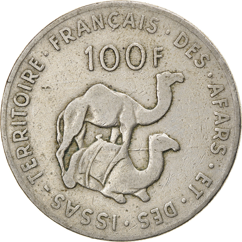 Coin, FRENCH AFARS & ISSAS, 100 Francs, 1975, Paris, VF(30-35), Copper-nickel