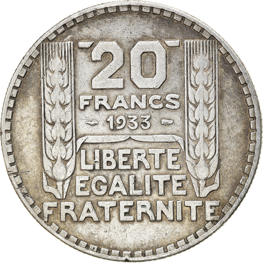 Coin, France, Turin, 20 Francs, 1933, Paris, EF(40-45), Silver, KM:879