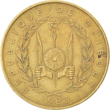 Moneta, Gibuti, 20 Francs, 1983, Paris, MB+, Alluminio-bronzo, KM:24