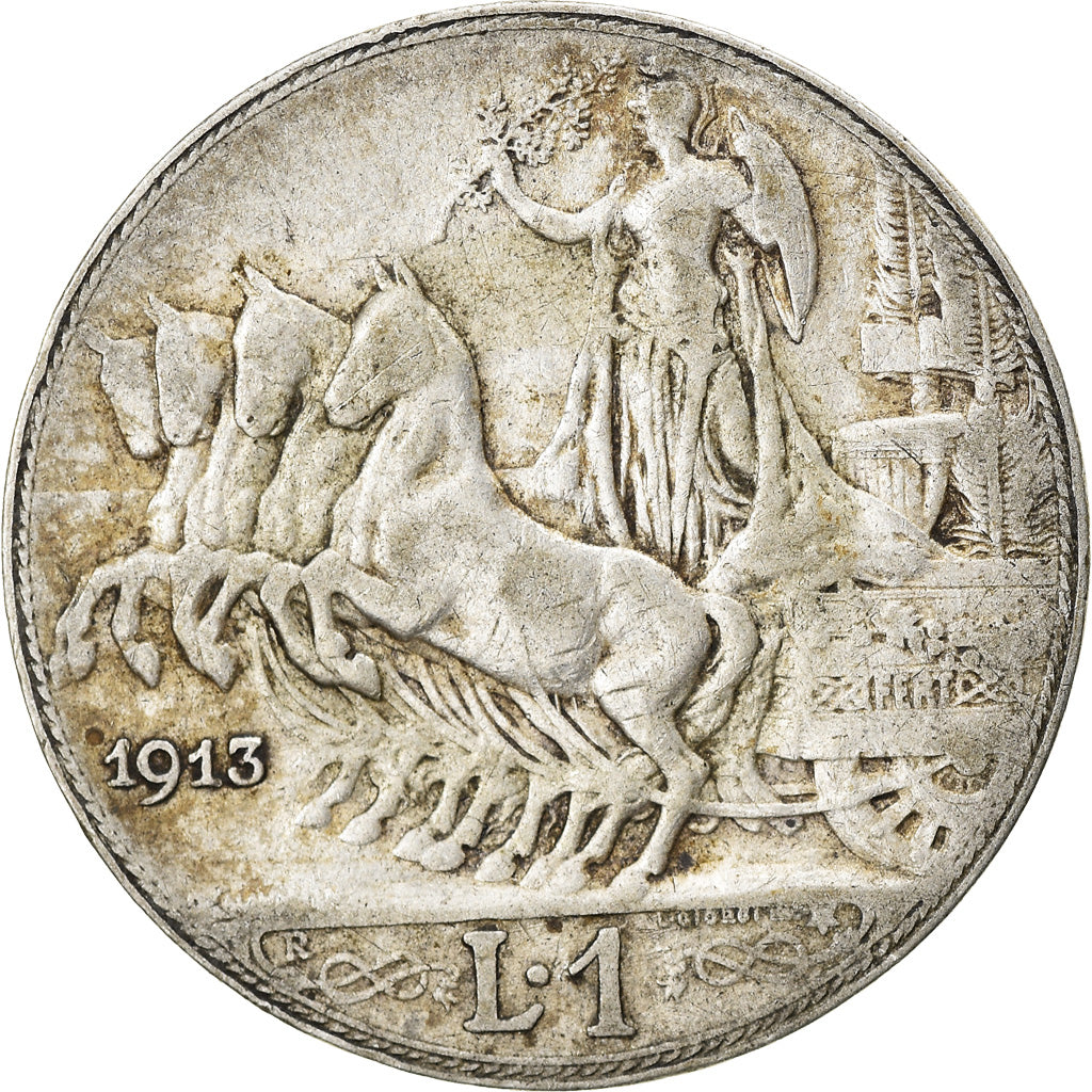 Monnaie, Italie, Vittorio Emanuele III, Lira, 1913, Rome, TB+, Argent, KM:45