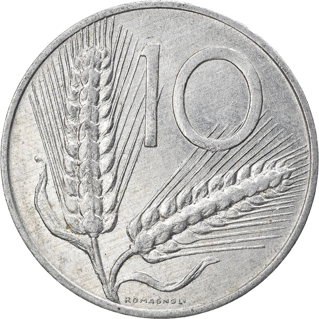 Moneta, Włochy, 10 Lire, 1981, Rome, VF(20-25), Aluminium, KM:93
