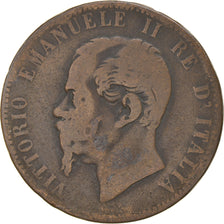 Coin, Italy, Vittorio Emanuele II, 10 Centesimi, 1866, Strasbourg, VF(20-25)