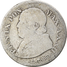 Munten, Italiaanse staten, PAPAL STATES, Pius IX, 10 Soldi, 50 Centesimi, 1867