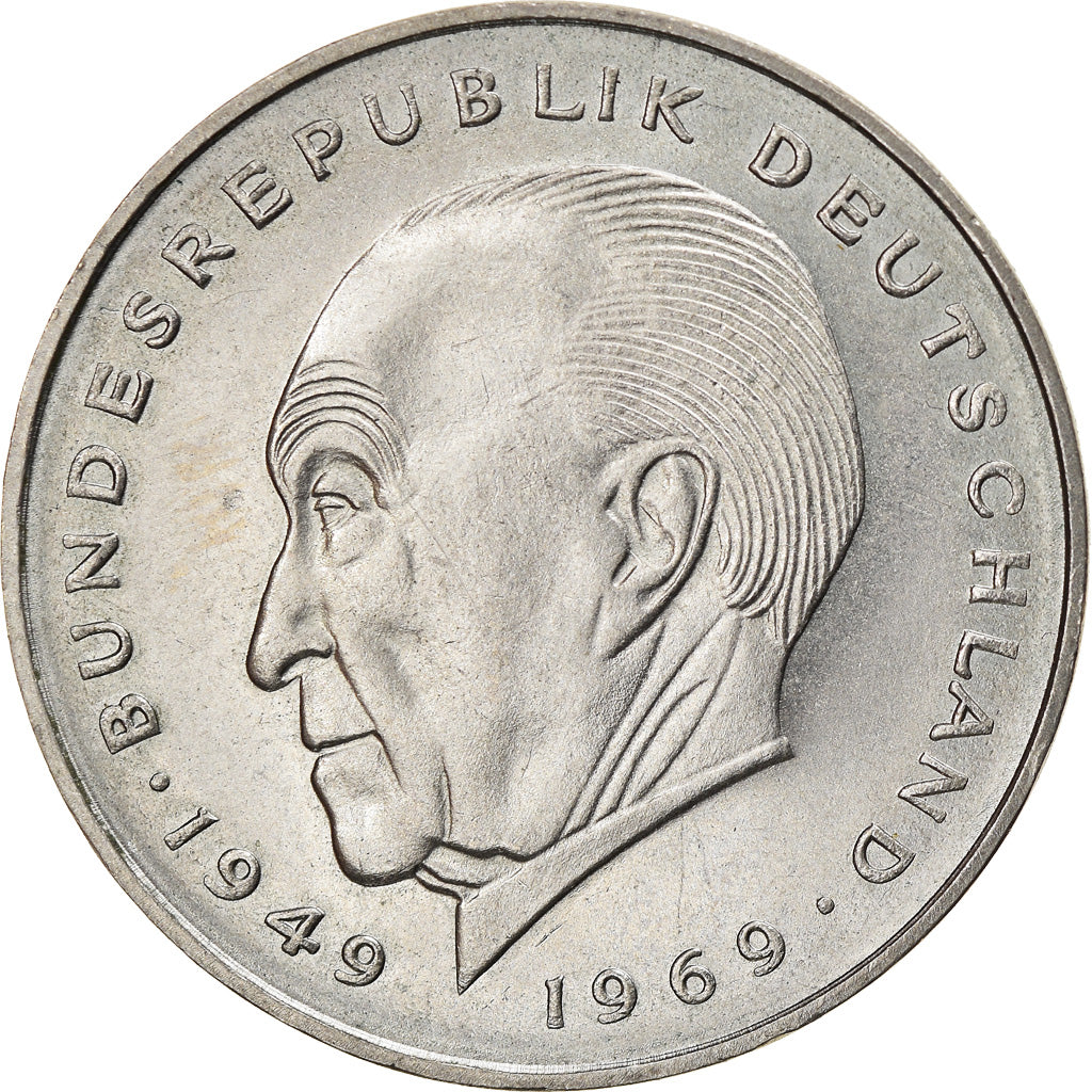 Coin, GERMANY - FEDERAL REPUBLIC, 2 Mark, 1969, Karlsruhe, EF(40-45)