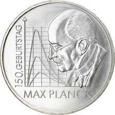 GERMANY - FEDERAL REPUBLIC, 10 Euro, Max Planck, 2008, Stuttgart, MS(65-70)