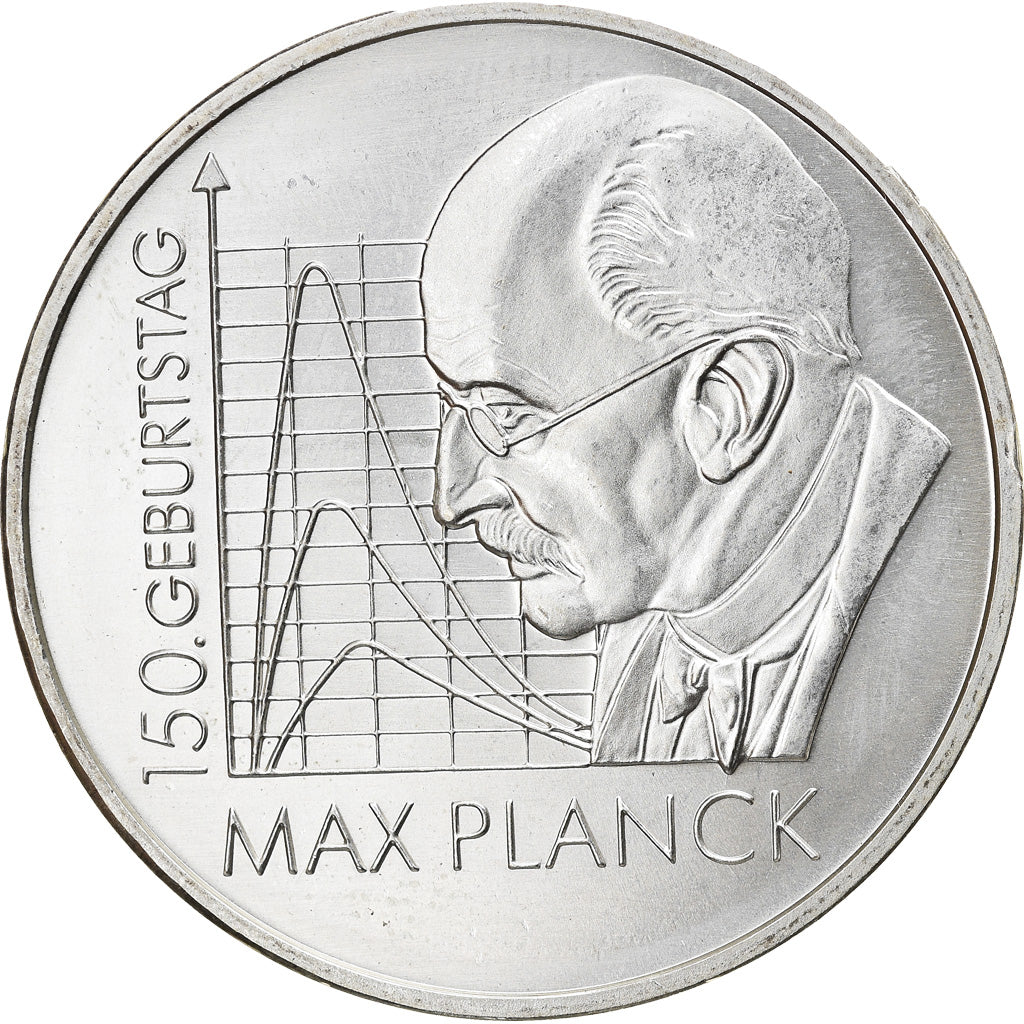 GERMANY - FEDERAL REPUBLIC, 10 Euro, Max Planck, 2008, Stuttgart, MS(63)