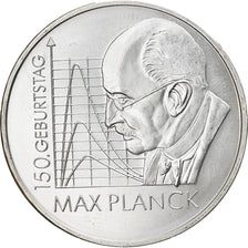 GERMANY - FEDERAL REPUBLIC, 10 Euro, Max Planck, 2008, Stuttgart, MS(63)