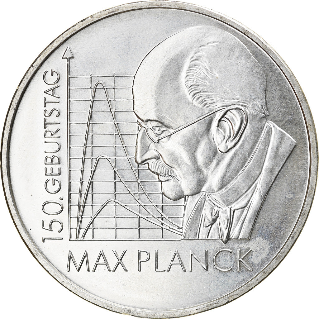 GERMANY - FEDERAL REPUBLIC, 10 Euro, Max Planck, 2008, Stuttgart, MS(60-62)