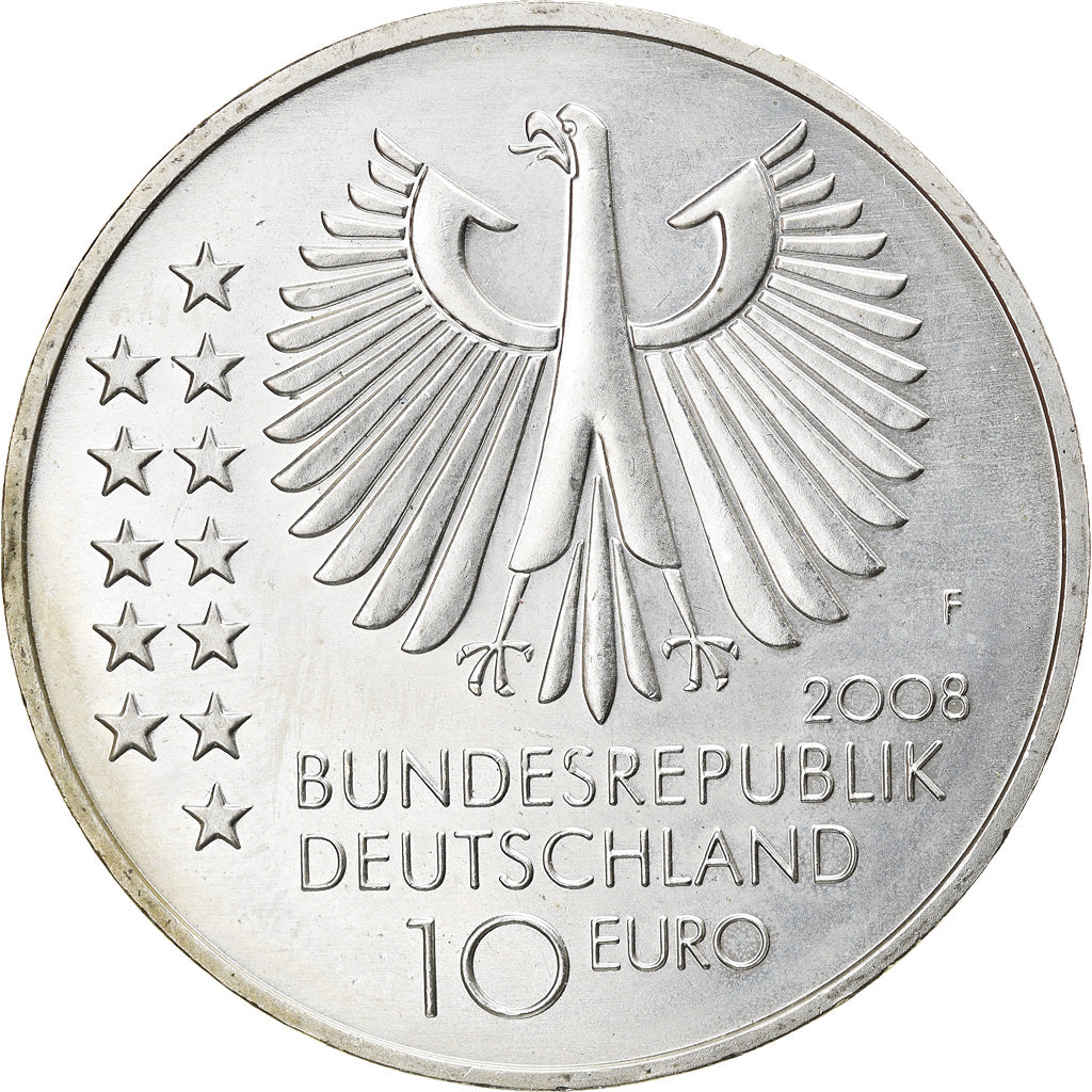 GERMANY - FEDERAL REPUBLIC, 10 Euro, Max Planck, 2008, Stuttgart, MS(60-62)