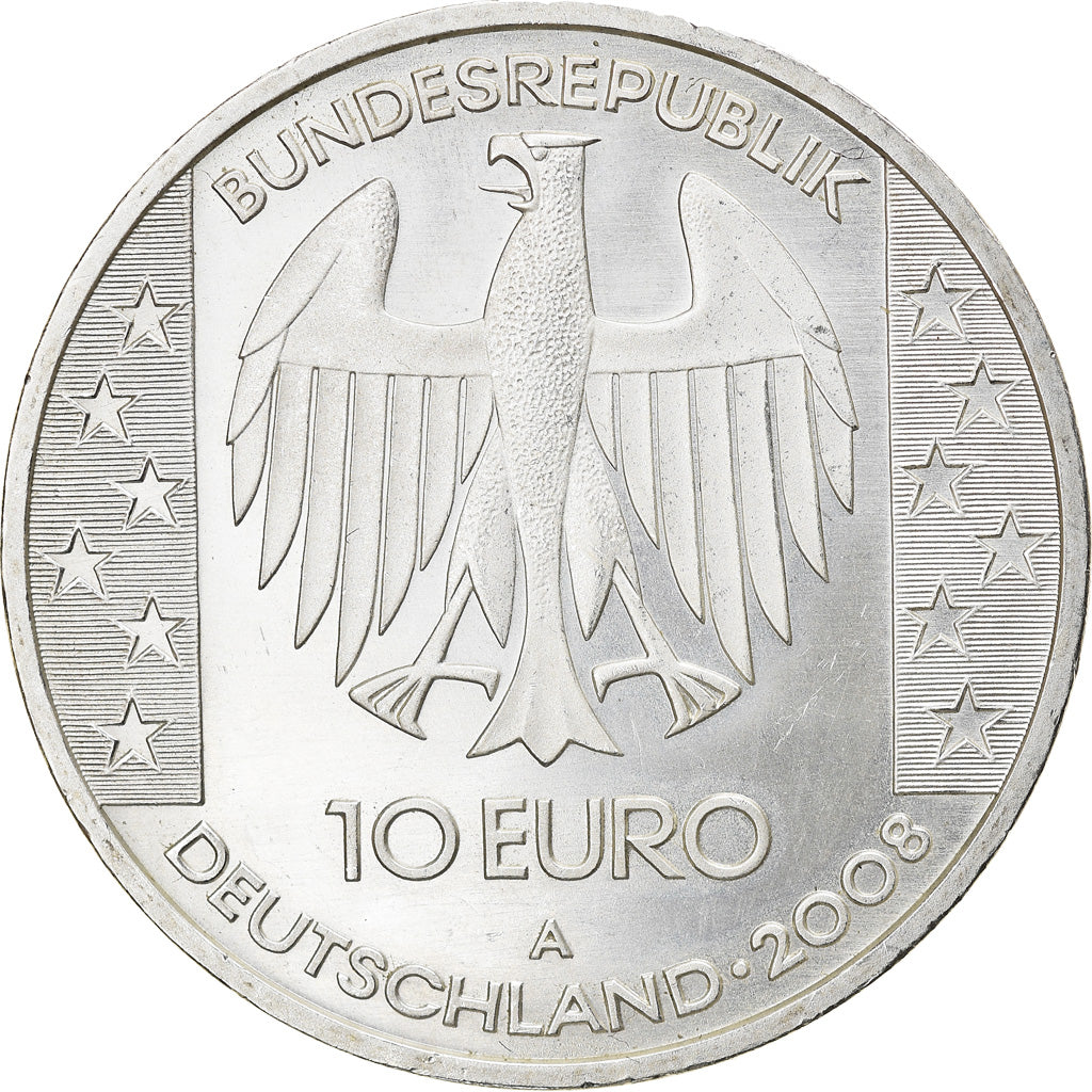 République fédérale allemande, 10 Euro, Nebra Sky Disc, 2008, Berlin, BE