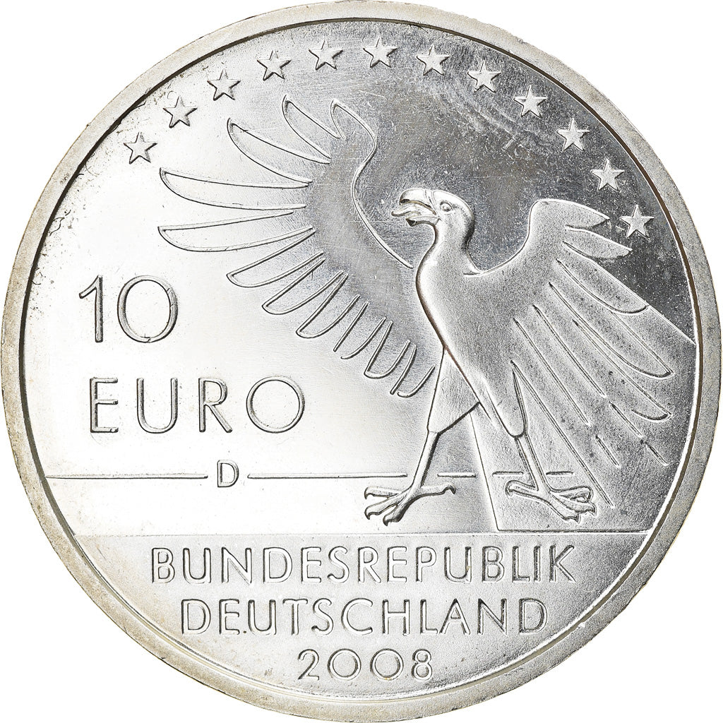 Bundesrepublik Deutschland, 10 Euro, Carl Spitzweg, 2008, Munich, BE, STGL