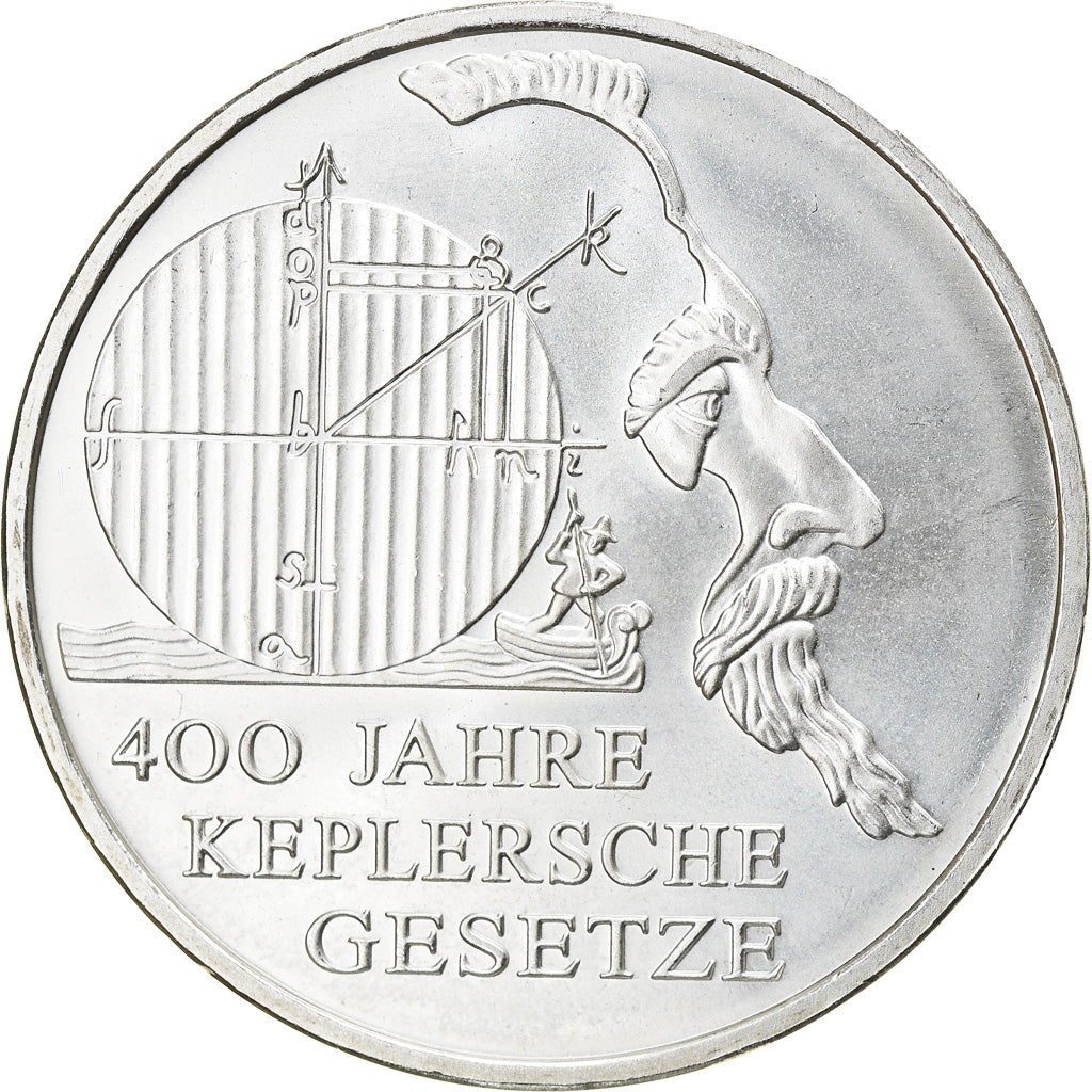 GERMANY - FEDERAL REPUBLIC, 10 Euro, Kepler's Laws, 2009, Stuttgart, MS(63)