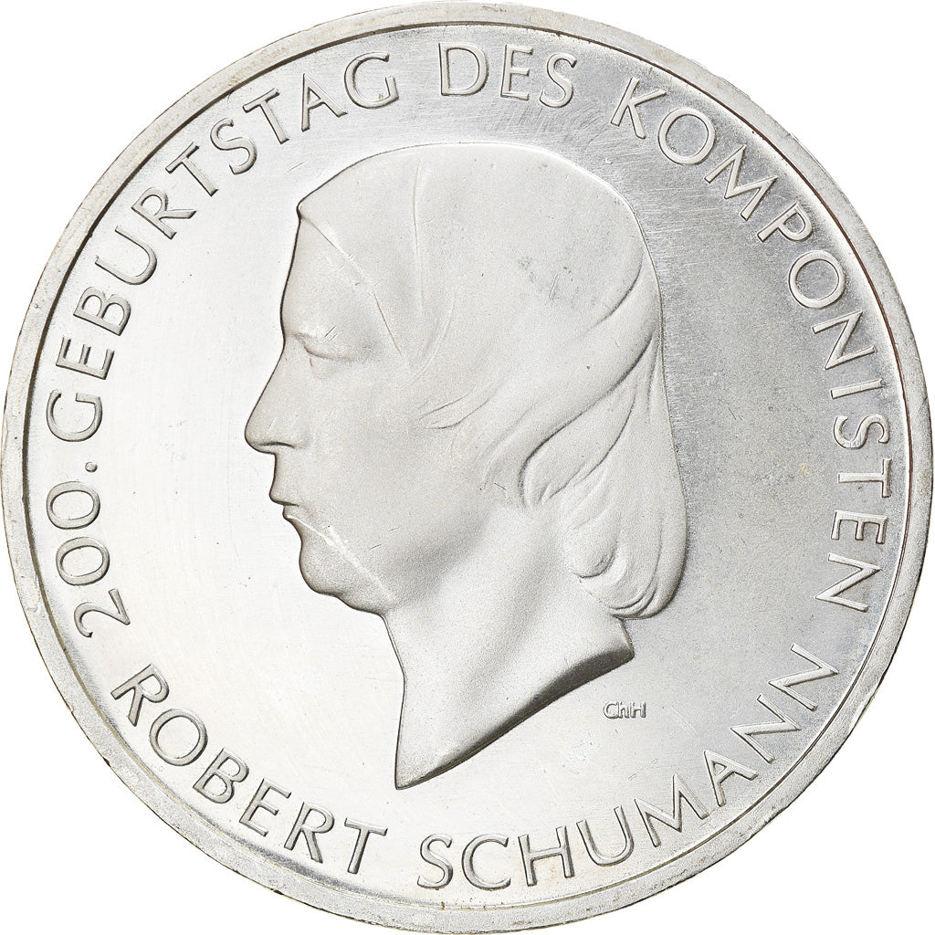 GERMANY - FEDERAL REPUBLIC, 10 Euro, Robert Schumann, 2010, Hambourg, BE