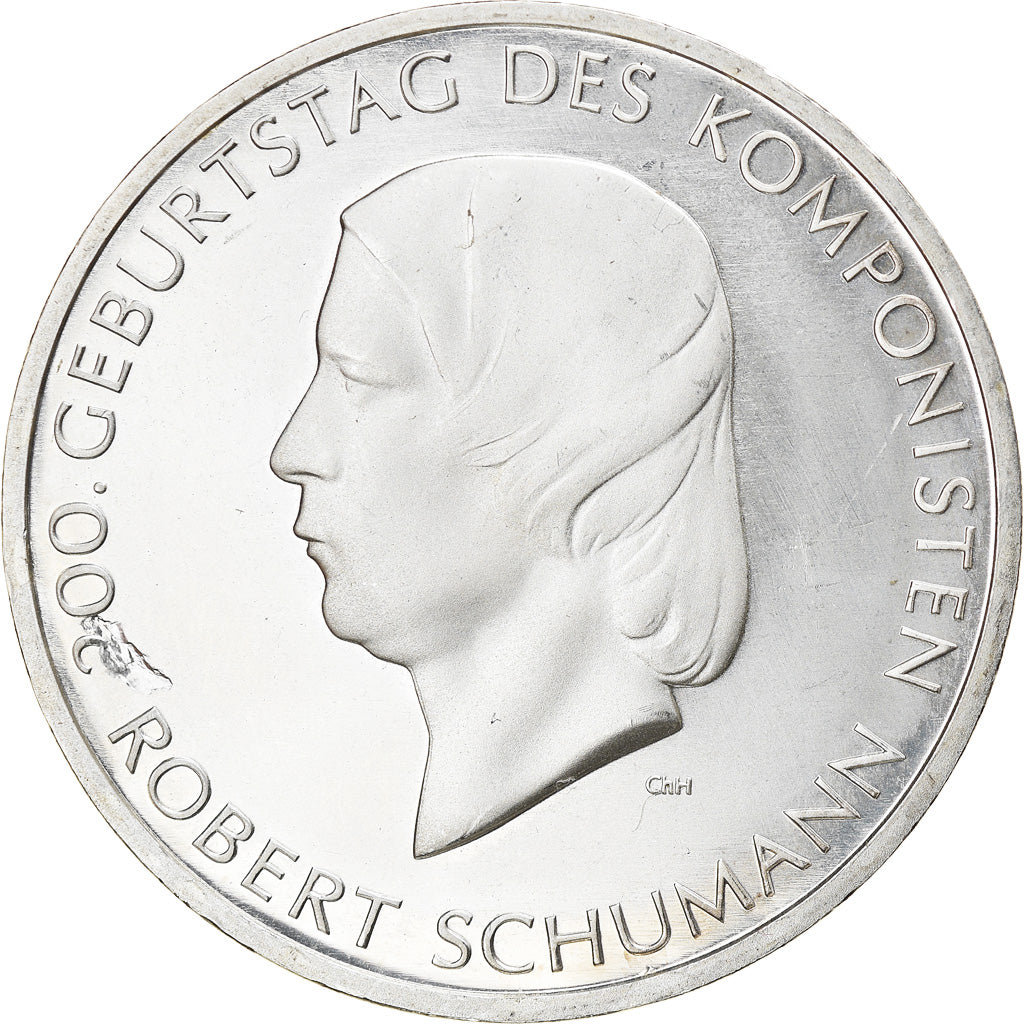 GERMANY - FEDERAL REPUBLIC, 10 Euro, Robert Schumann, 2010, Hambourg, BE