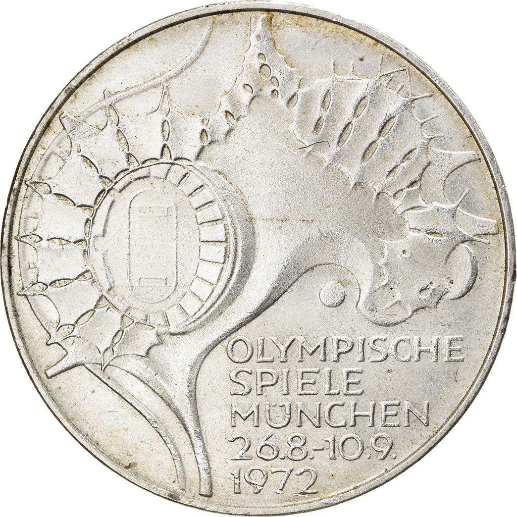 Monnaie, République fédérale allemande, 10 Mark, 1972, Stuttgart, TTB+