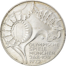 Coin, GERMANY - FEDERAL REPUBLIC, 10 Mark, 1972, Stuttgart, AU(50-53), Silver