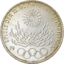 Coin, GERMANY - FEDERAL REPUBLIC, 10 Mark, 1972, Stuttgart, AU(55-58), Silver