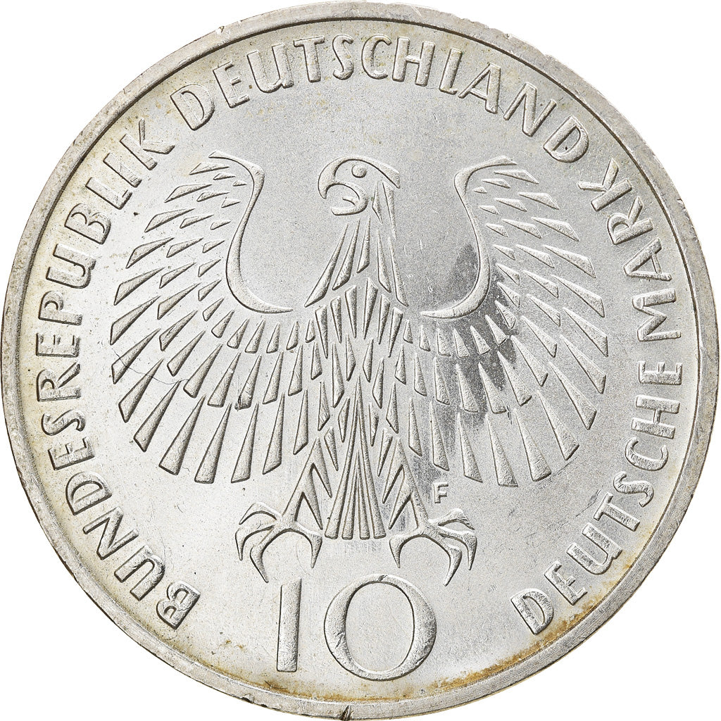 Moneta, GERMANIA - REPUBBLICA FEDERALE, 10 Mark, 1972, Stuttgart, SPL-, Argento