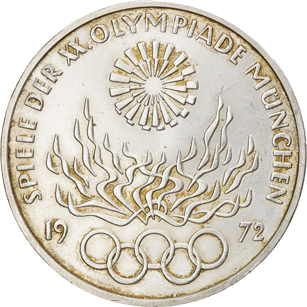 Coin, GERMANY - FEDERAL REPUBLIC, 10 Mark, 1972, Hamburg, AU(50-53), Silver