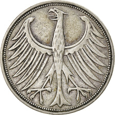 Moneta, GERMANIA - REPUBBLICA FEDERALE, 5 Mark, 1951, Karlsruhe, BB, Argento