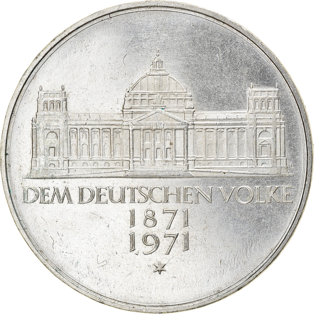 Coin, GERMANY - FEDERAL REPUBLIC, 5 Mark, 1971, Karlsruhe, Germany, VF(30-35)
