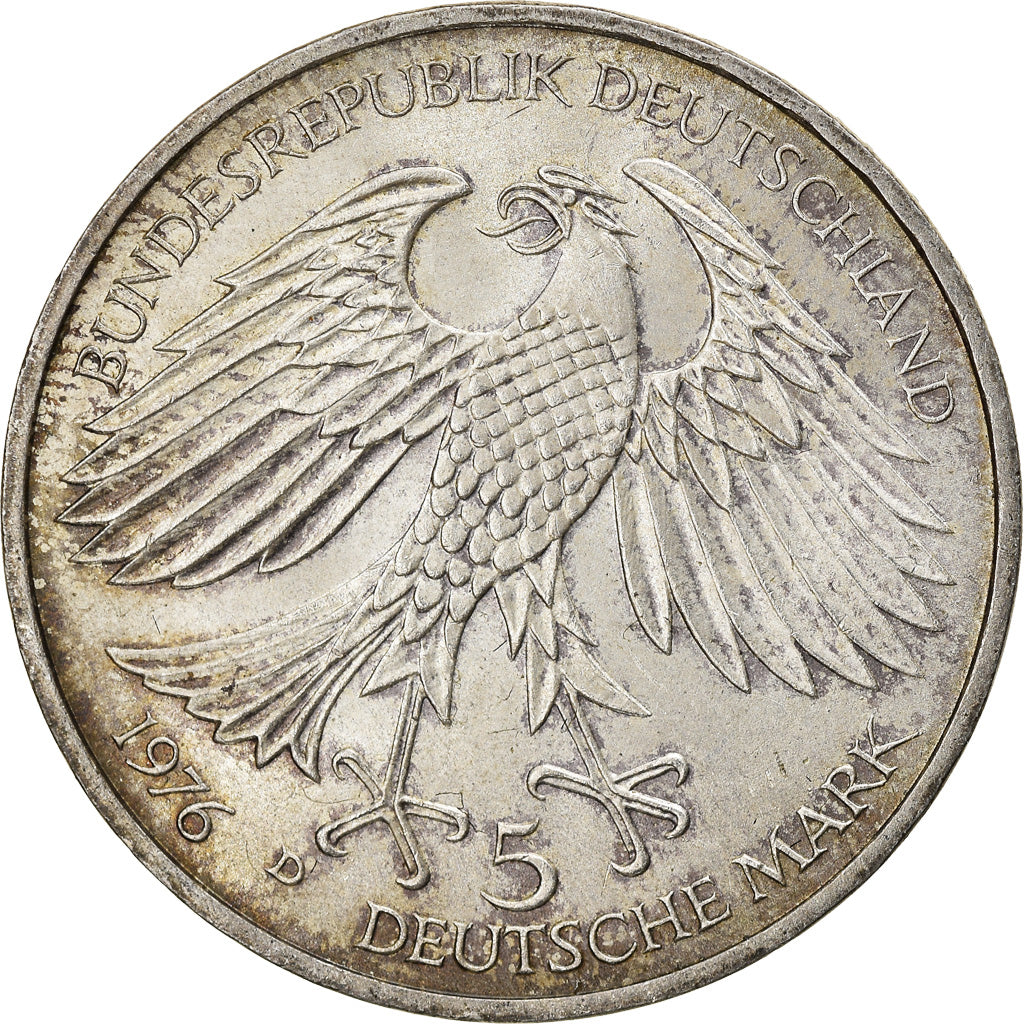 Coin, GERMANY - FEDERAL REPUBLIC, 5 Mark, 1976, Munich, Germany, EF(40-45)