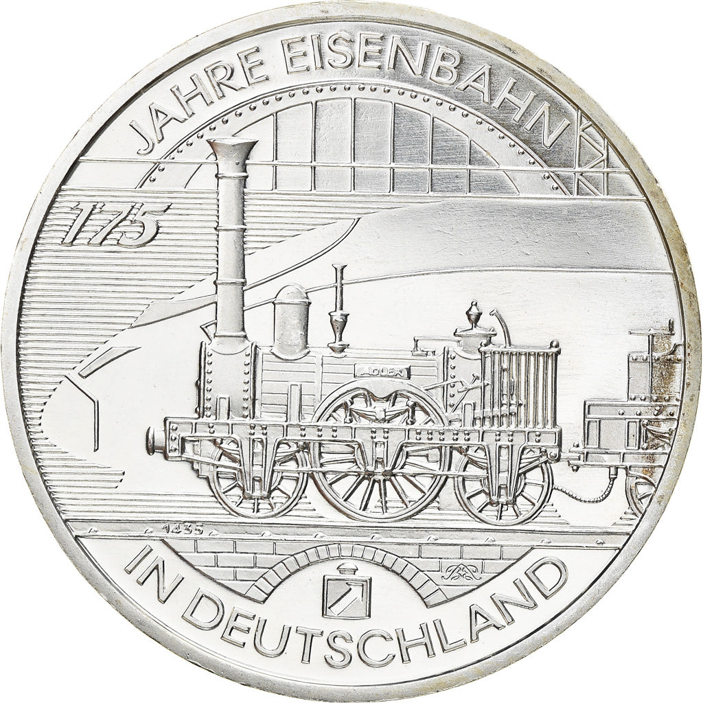 GERMANY - FEDERAL REPUBLIC, 10 Euro, 175 Years German Railroad, 2010, Munich