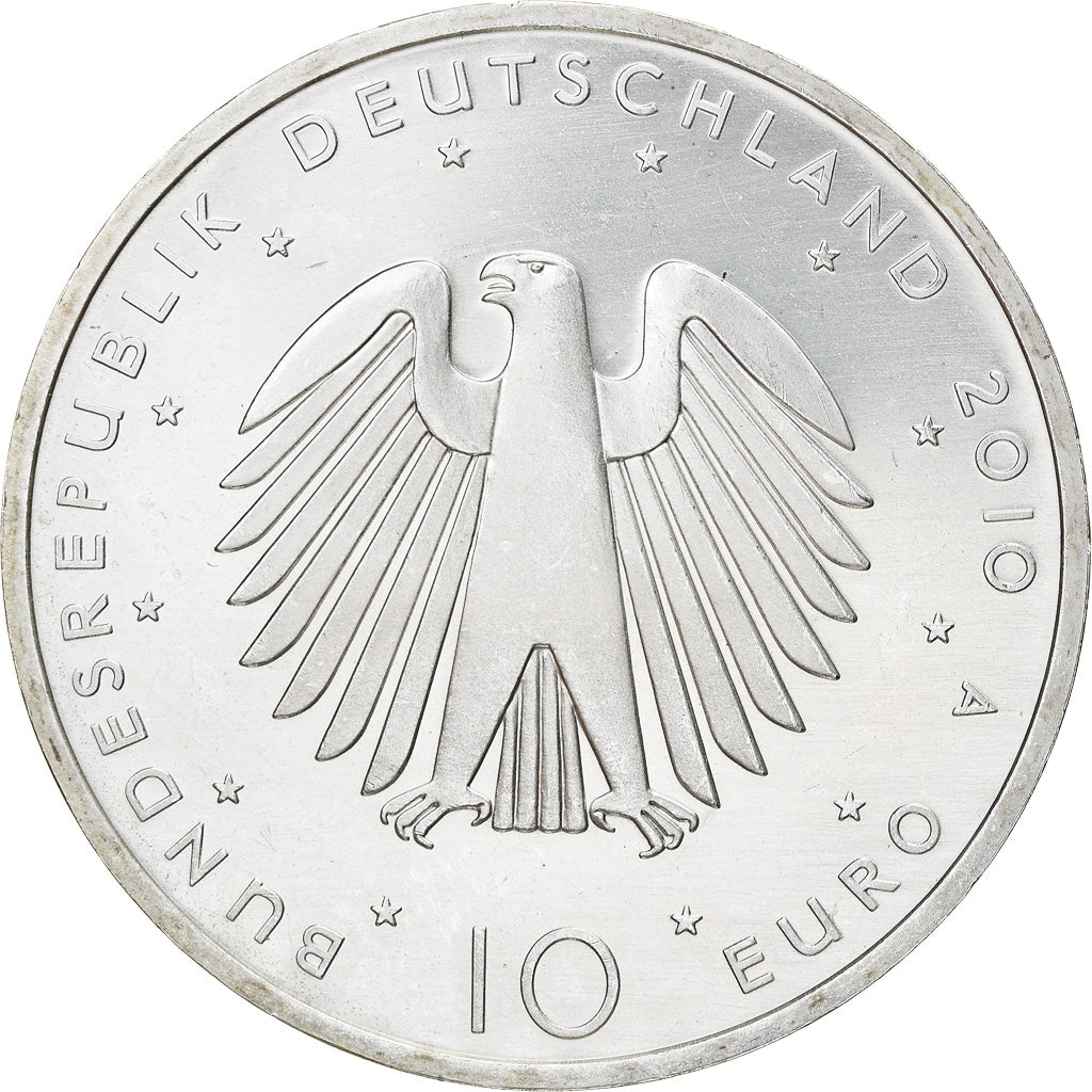 GERMANY - FEDERAL REPUBLIC, 10 Euro, 2010, Berlin, BE, MS(65-70), Silver, KM:290