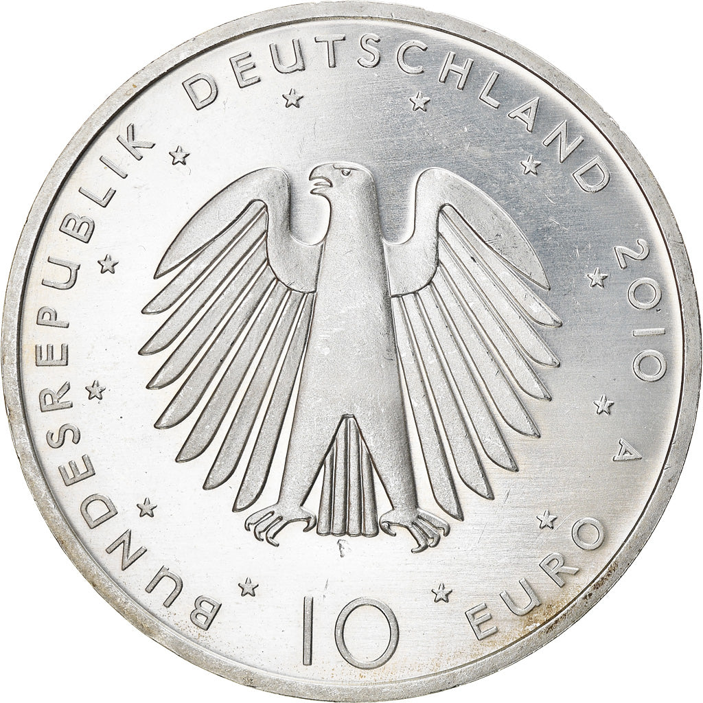 GERMANY - FEDERAL REPUBLIC, 10 Euro, 2010, Berlin, BE, MS(65-70), Silver, KM:290