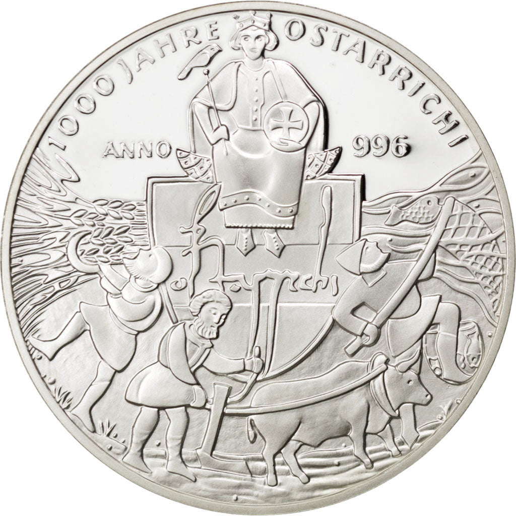 Coin, Austria, 20 Euro, 1996, MS(63), Silver, KM:39