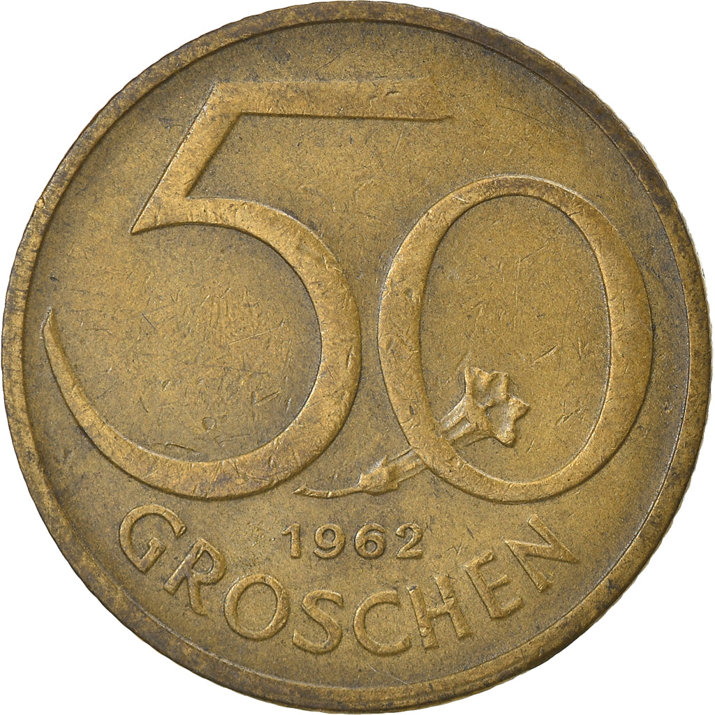 Moneta, Austria, 50 Groschen, 1962, EF(40-45), Aluminium-Brąz, KM:2885