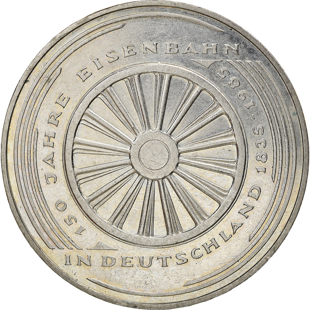 Coin, GERMANY - FEDERAL REPUBLIC, 5 Mark, 1985, Karlsruhe, Germany, EF(40-45)