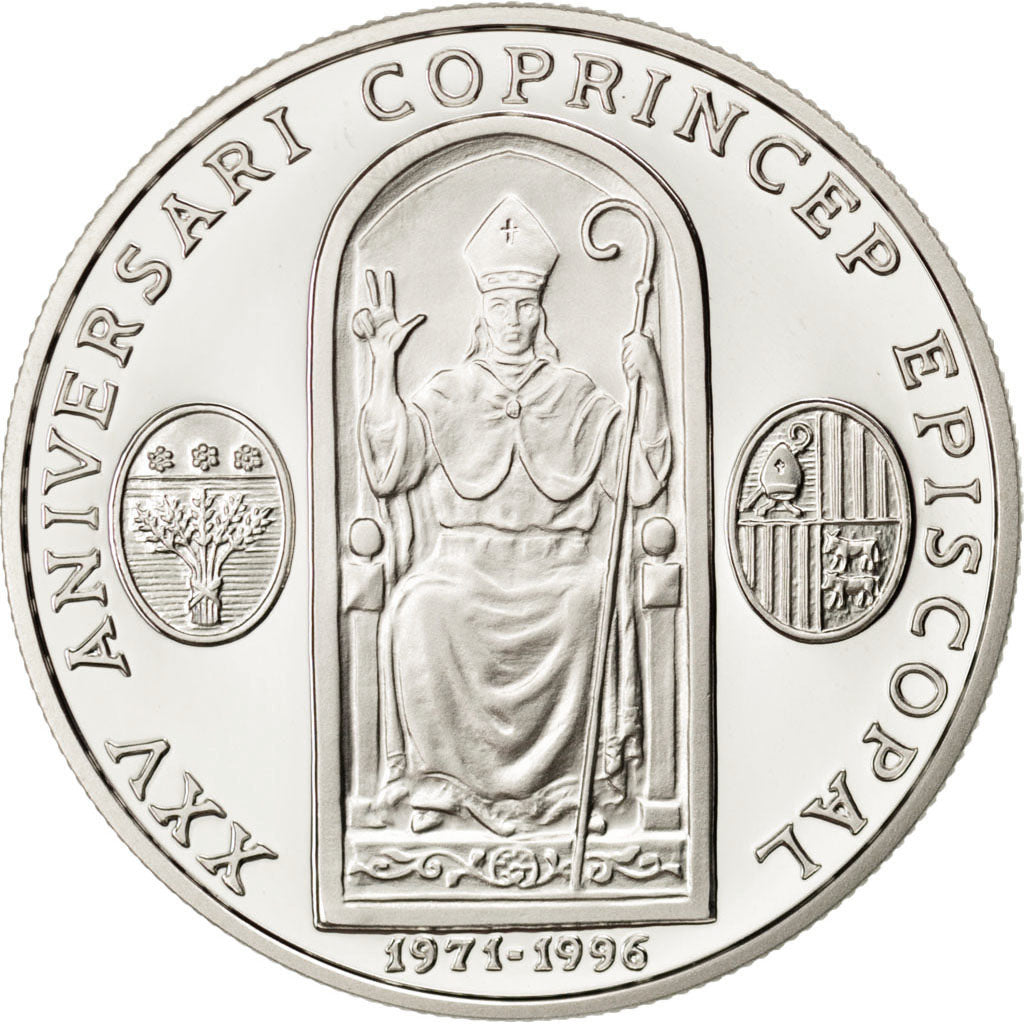 Andorra, 10 Diners, 1996, SPL, Argento, KM:125
