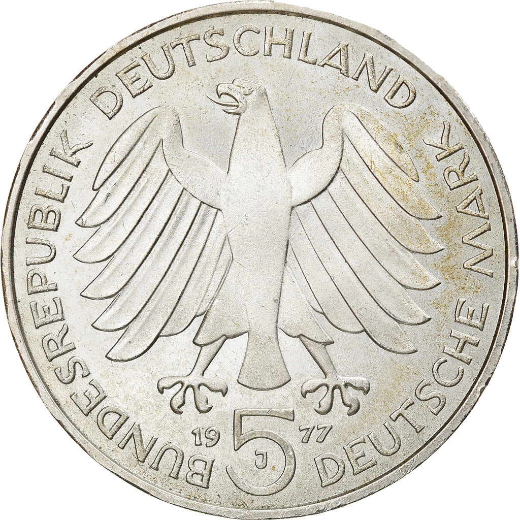 Münze, Bundesrepublik Deutschland, 5 Mark, 1977, Hamburg, Germany, BE, SS