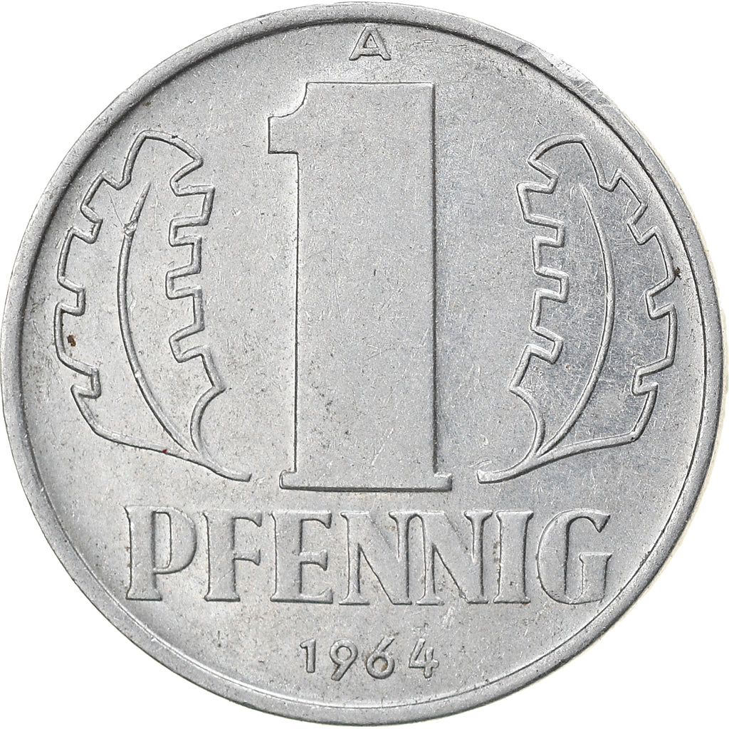 Monnaie, GERMAN-DEMOCRATIC REPUBLIC, Pfennig, 1964, Berlin, TTB+, Aluminium