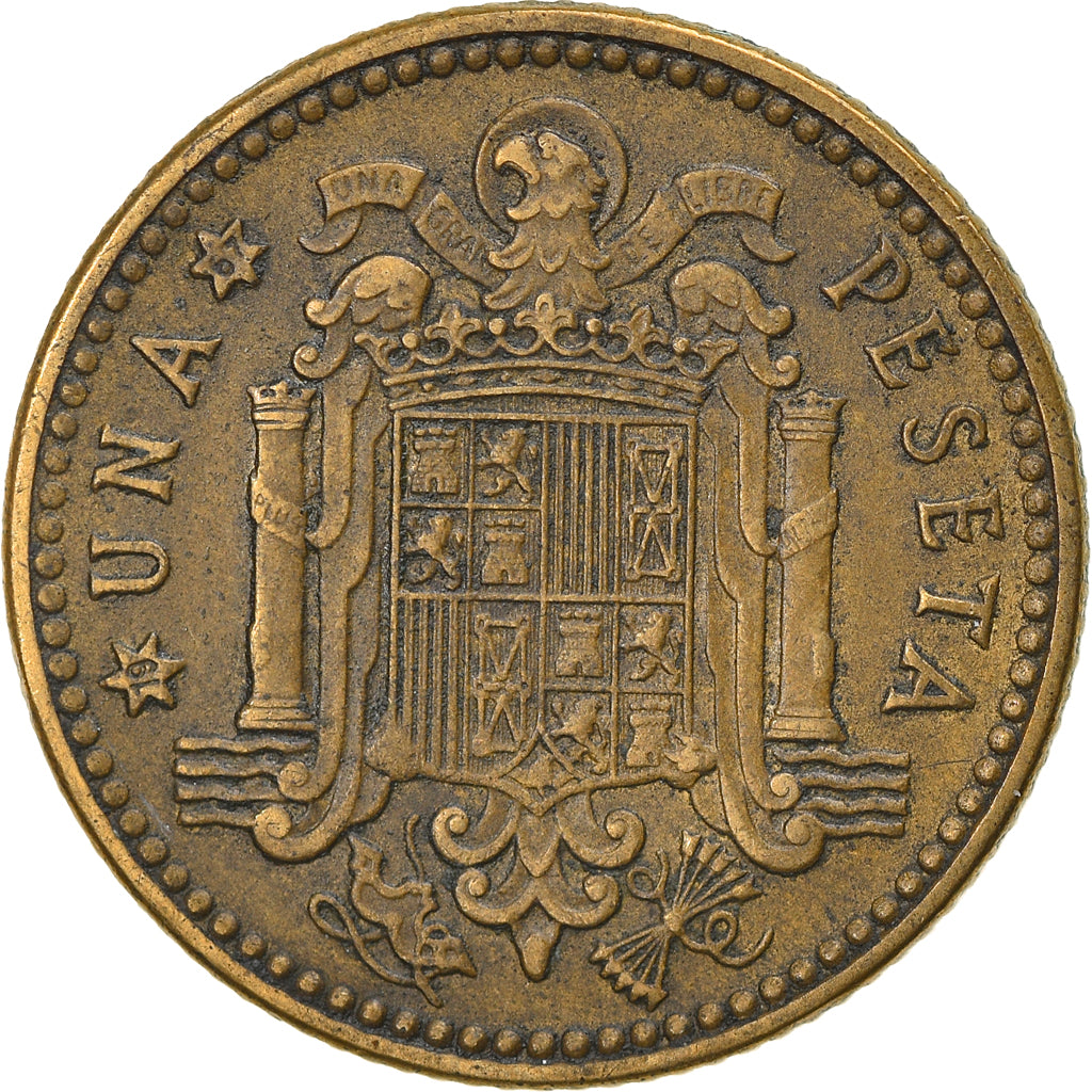 Coin, Spain, Francisco Franco, caudillo, Peseta, 1967, VF(30-35)