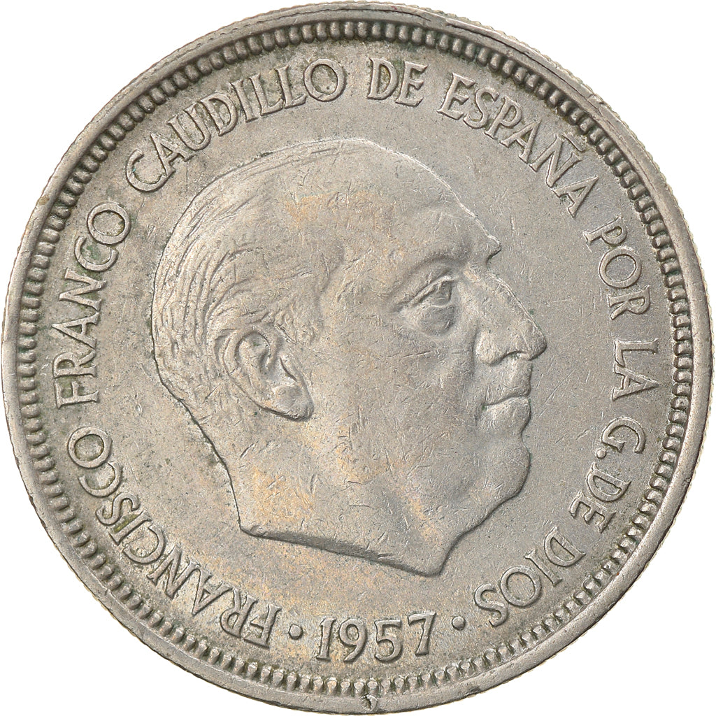 Monnaie, Espagne, Caudillo and regent, 5 Pesetas, 1971, TB+, Copper-nickel
