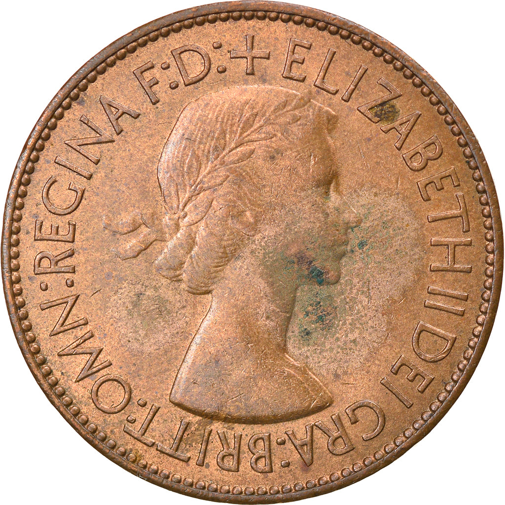 Coin, Great Britain, Elizabeth II, Penny, 1953, VF(30-35), Bronze, KM:883