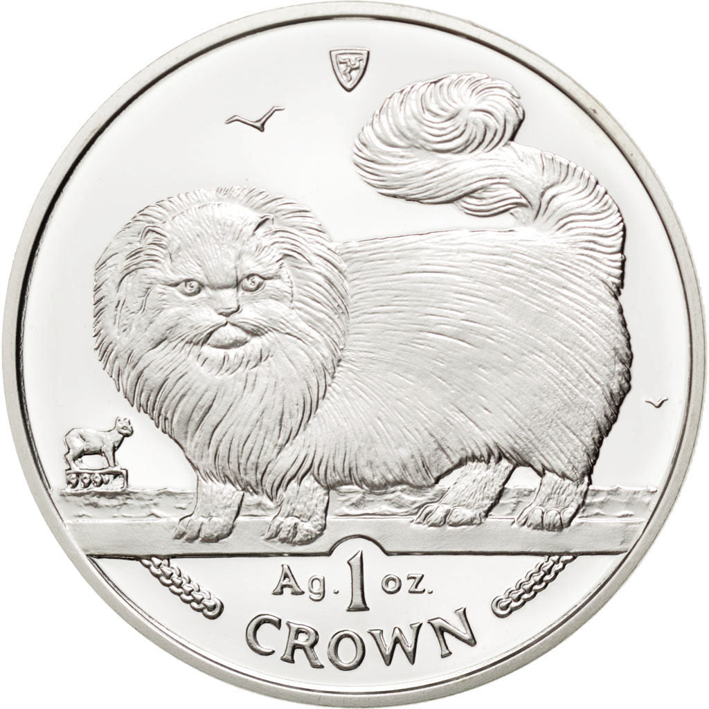ISLE OF MAN, Crown, 1997, Pobjoy Mint, KM #774a, MS(63), Silver, 38.5, 31.28