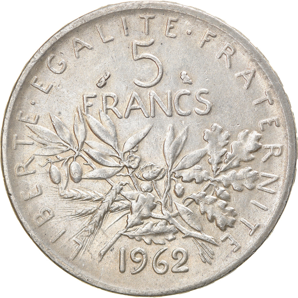 Coin, France, Semeuse, 5 Francs, 1962, Paris, EF(40-45), Silver, KM:926