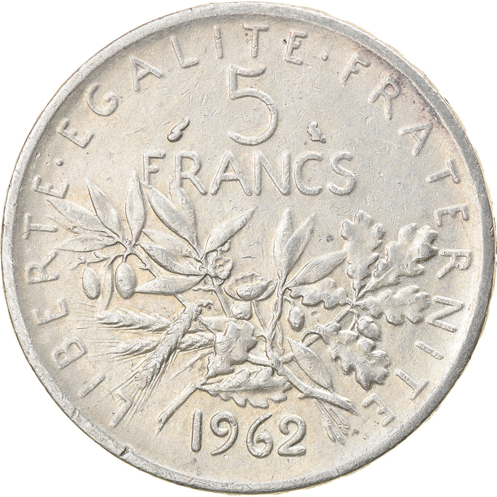 Coin, France, Semeuse, 5 Francs, 1962, Paris, EF(40-45), Silver, KM:926