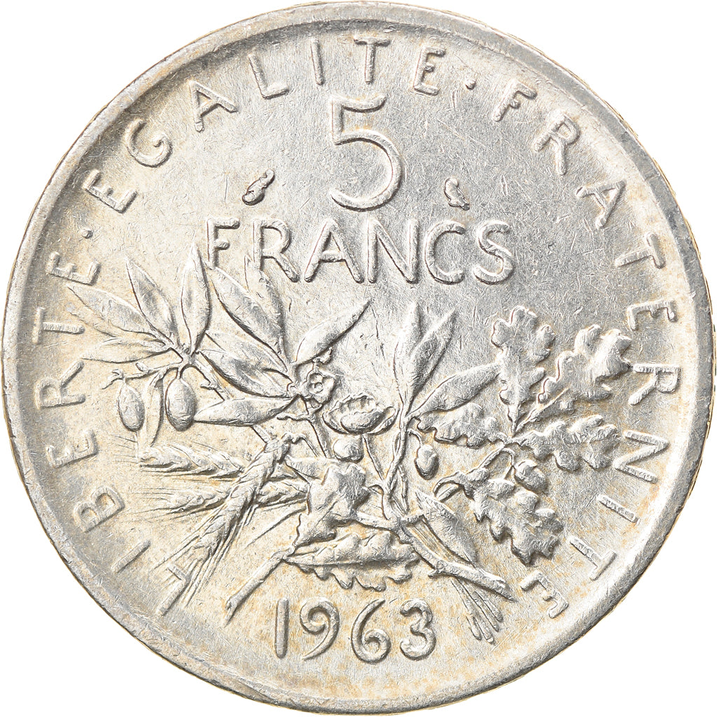Monnaie, France, Semeuse, 5 Francs, 1963, Paris, TTB, Argent, Gadoury:770