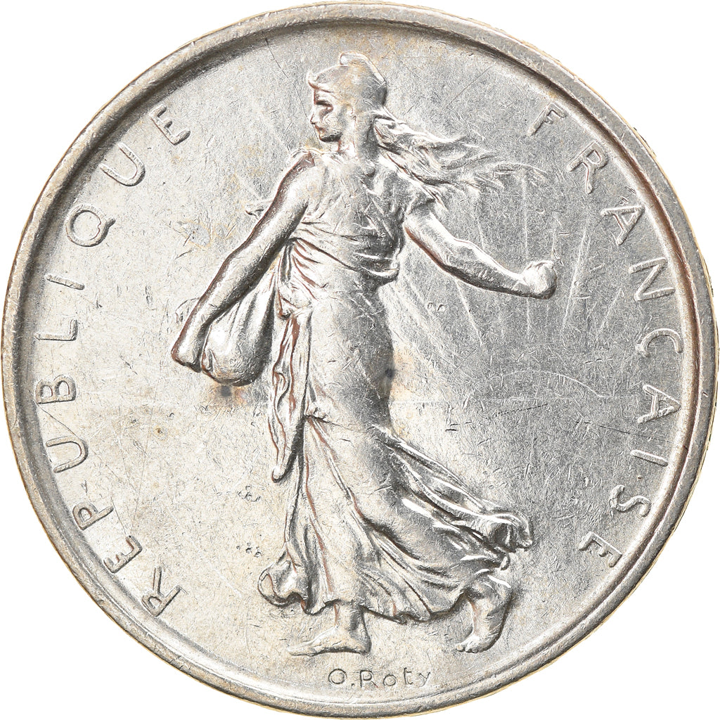 Moneda, Francia, Semeuse, 5 Francs, 1964, Paris, MBC+, Plata, KM:926