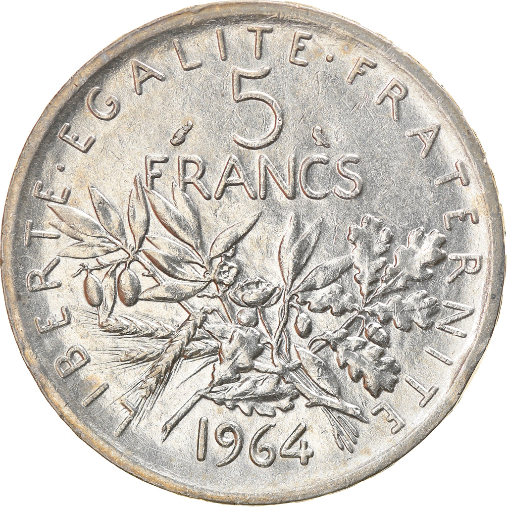 Coin, France, Semeuse, 5 Francs, 1964, Paris, AU(50-53), Silver, KM:926