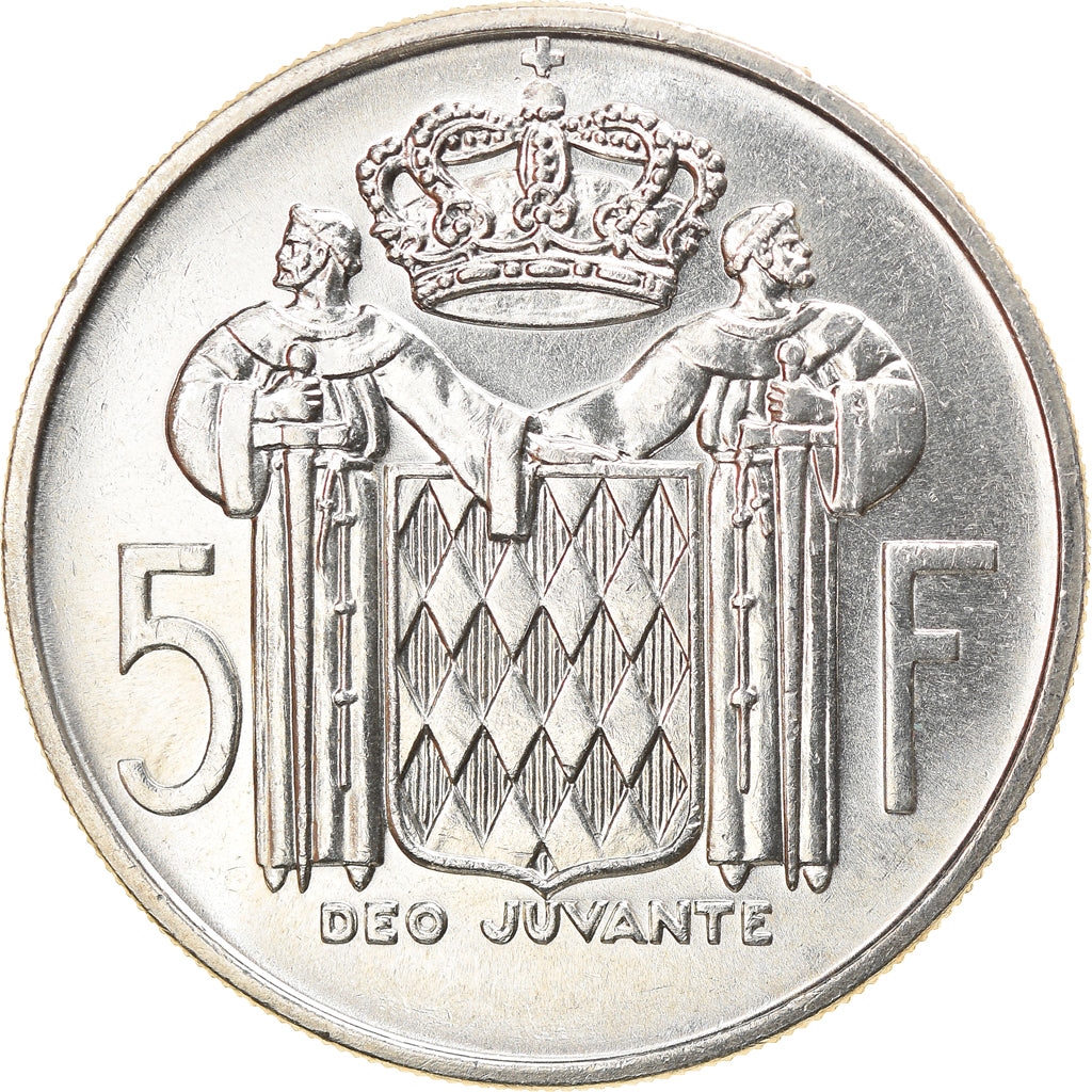 Coin, Monaco, Rainier III, 5 Francs, 1966, MS(60-62), Silver, KM:141, Gadoury:MC